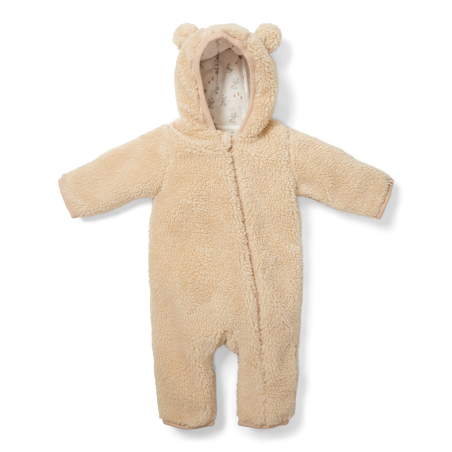 Overall / Strampler Teddyfell - Newborn Winter sand (Gr. 50/56)