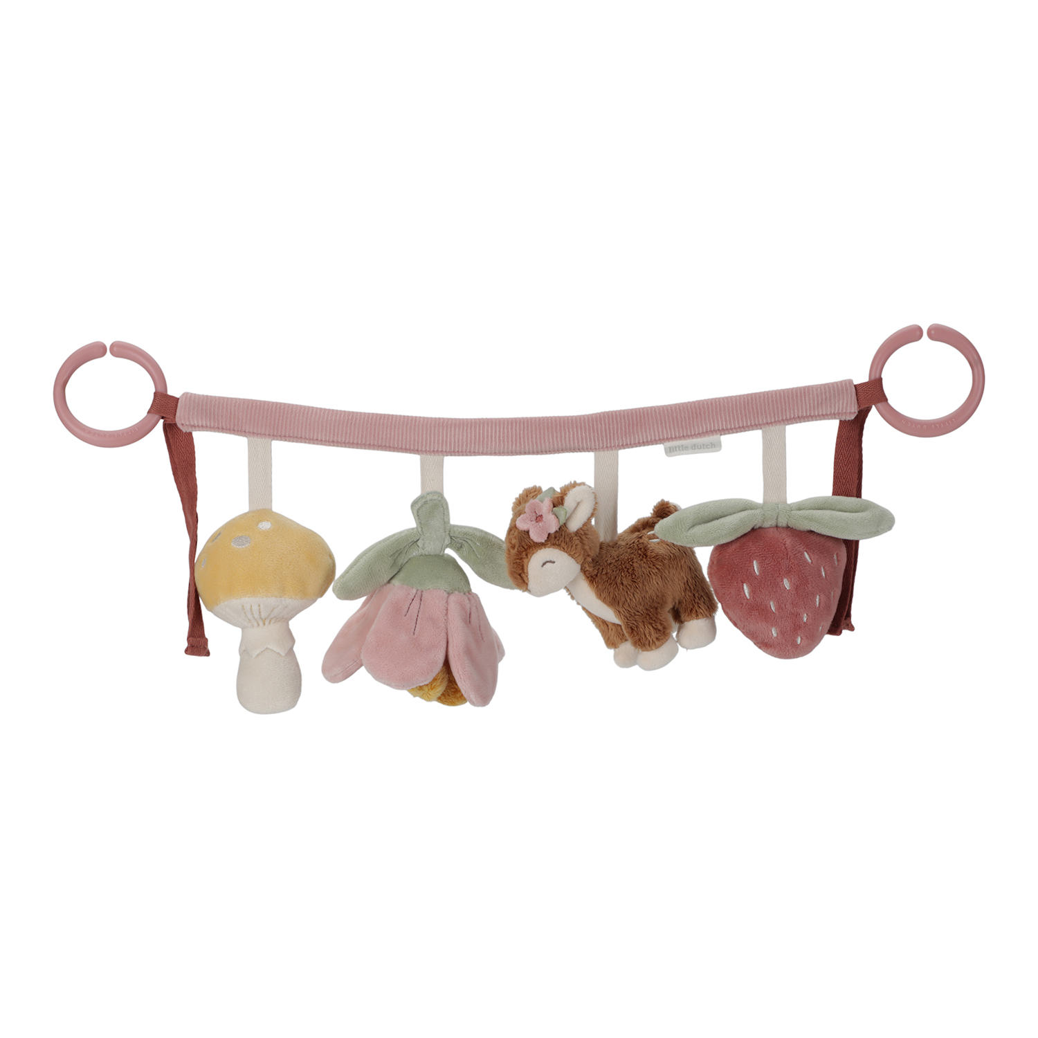 Kinderwagenkette - Fairy Garden rosa