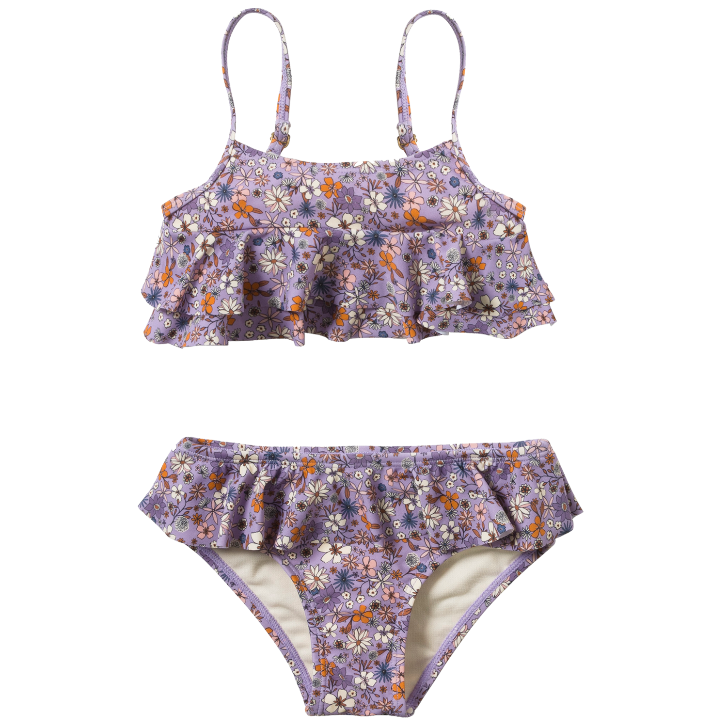 Bikini mit Volants / Rüschen Fleurs / Sami lila (Gr. 134/140)