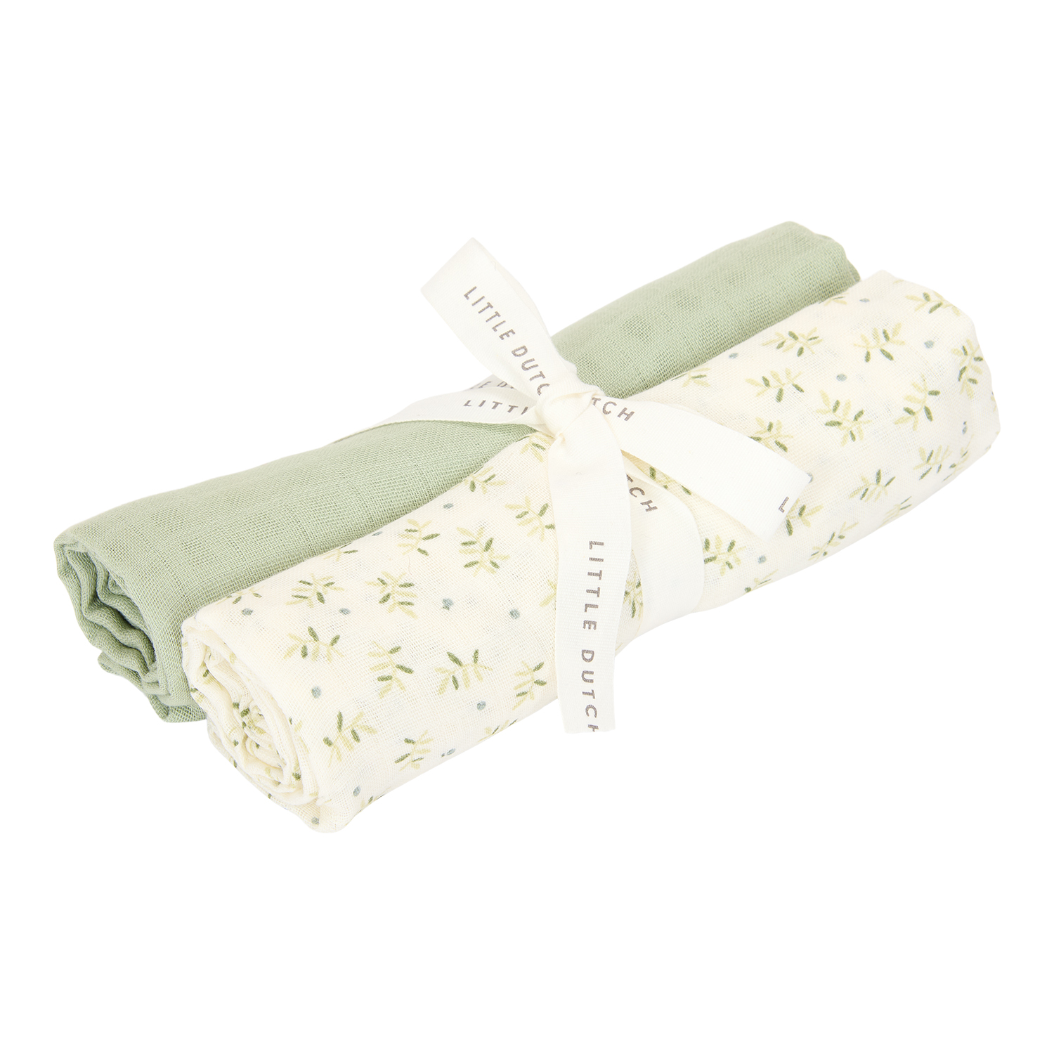 Musselin Swaddle Tuch 2er Set Blueberry Leaves & Sage - Blueberry Leaves (70x70 cm)