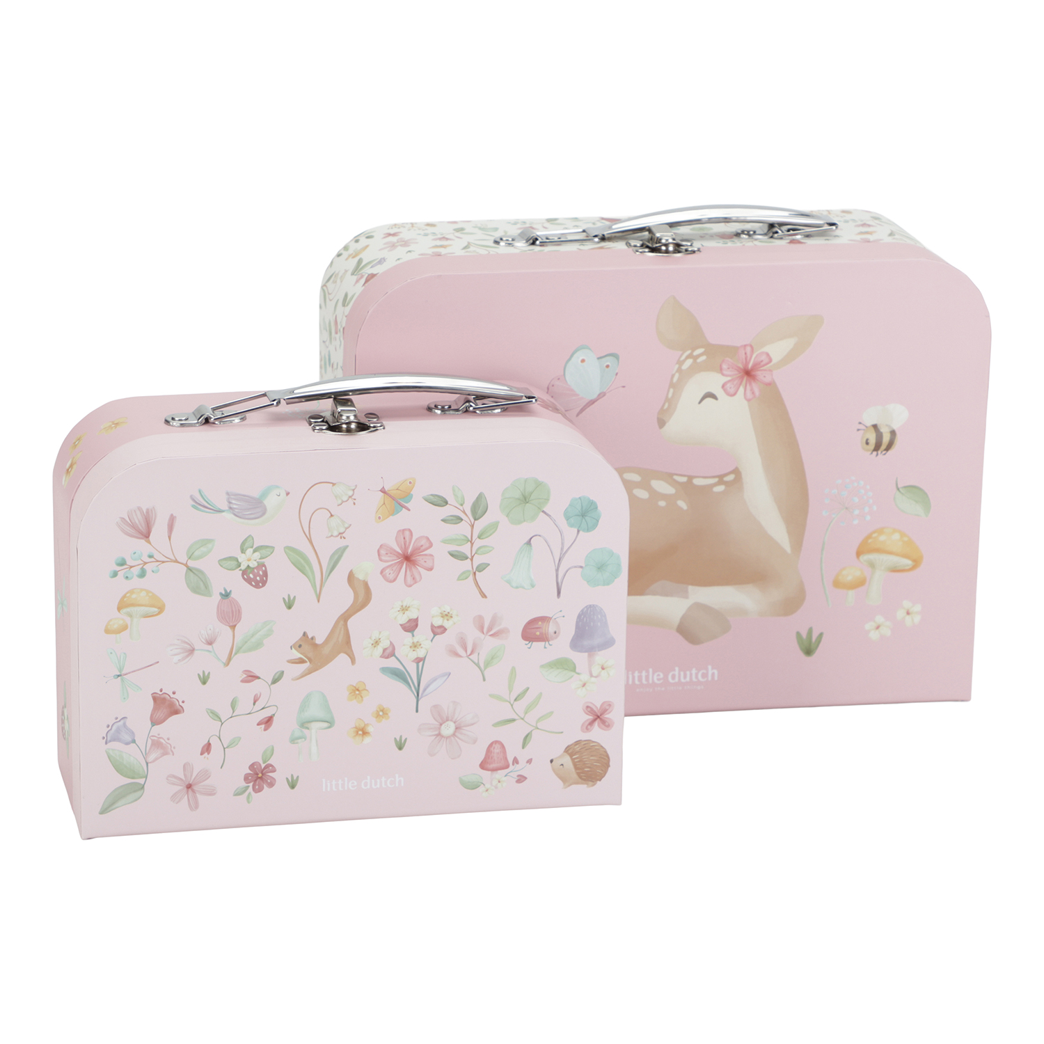 Spielzeugkoffer 2er Set Fairy Garden rosa