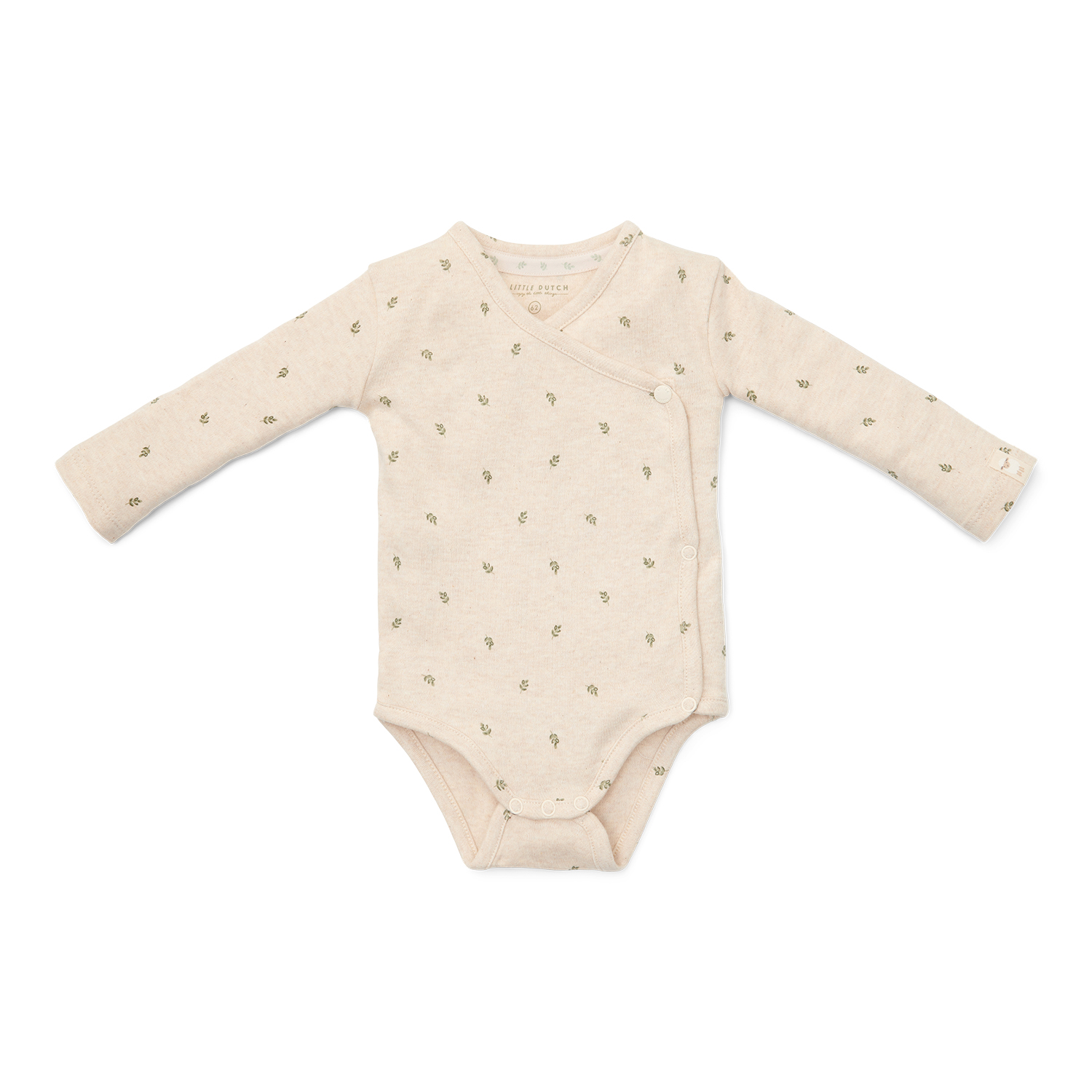 Body / Wickelbody langarm Green Leaves - Little Farm (Gr. 44)