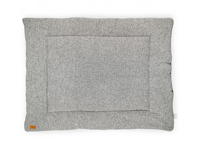 Krabbeldecke stonewashed knit grau (80x100 cm)