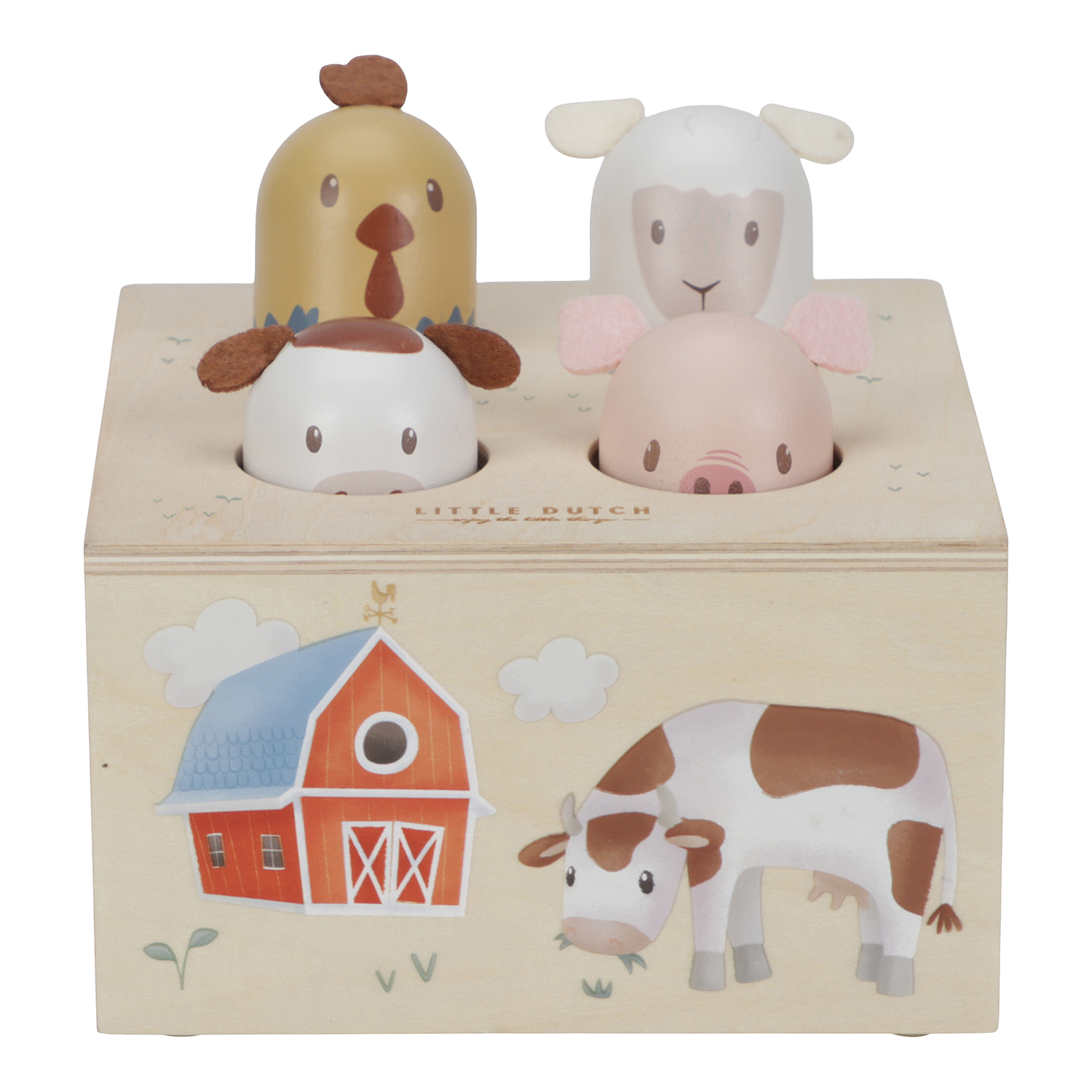 Holz Pop-up Spiel Tiere (FSC) - Little Farm