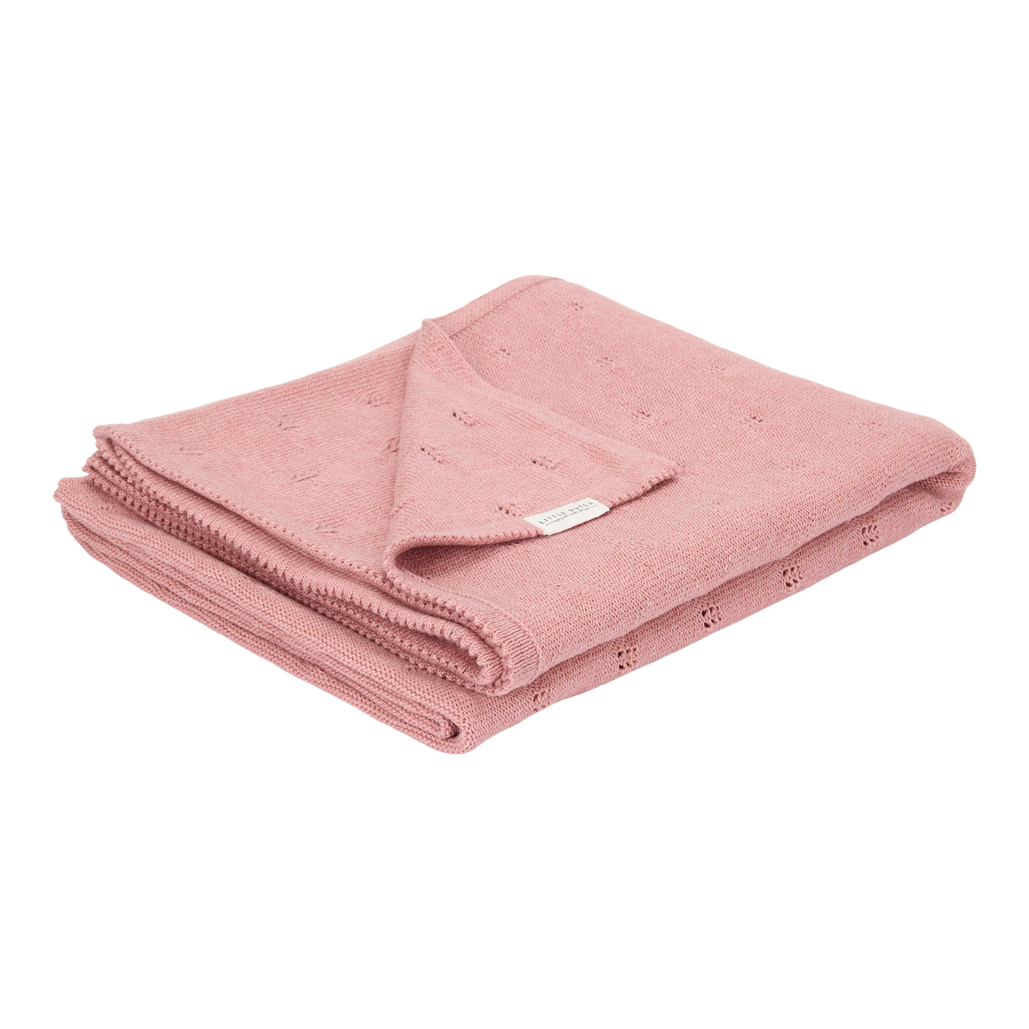 Kinderdecke Strick - Pure pink Blush (110x140 cm)