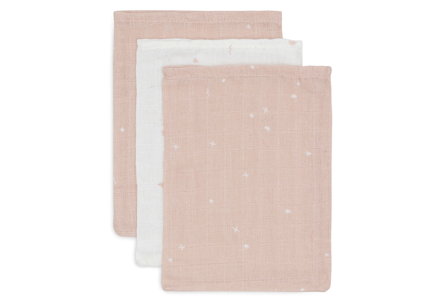 Waschlappen / Waschhandschuhe 3er Set - Twinkling wild rose (15x20 cm) 