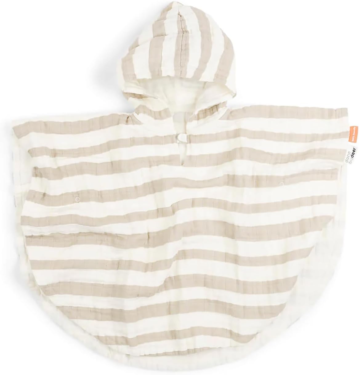 Badeponcho / Strandponcho GOTS Stripes sand / weiß