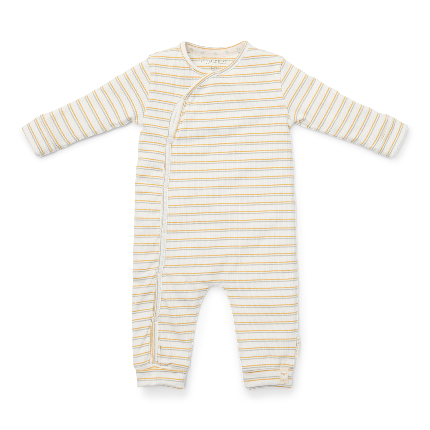 Strampler / Wickelstrampler langarm Multi Stripe - Little Farm (Gr. 74)