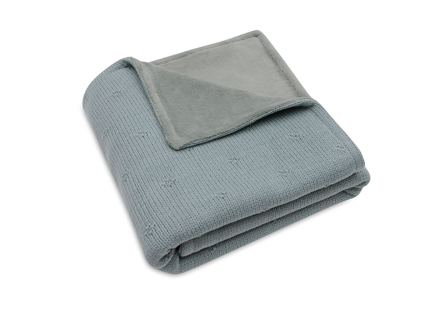 Babydecke Strick mit Fleece - Cosy Knit sea green (75x100 cm)