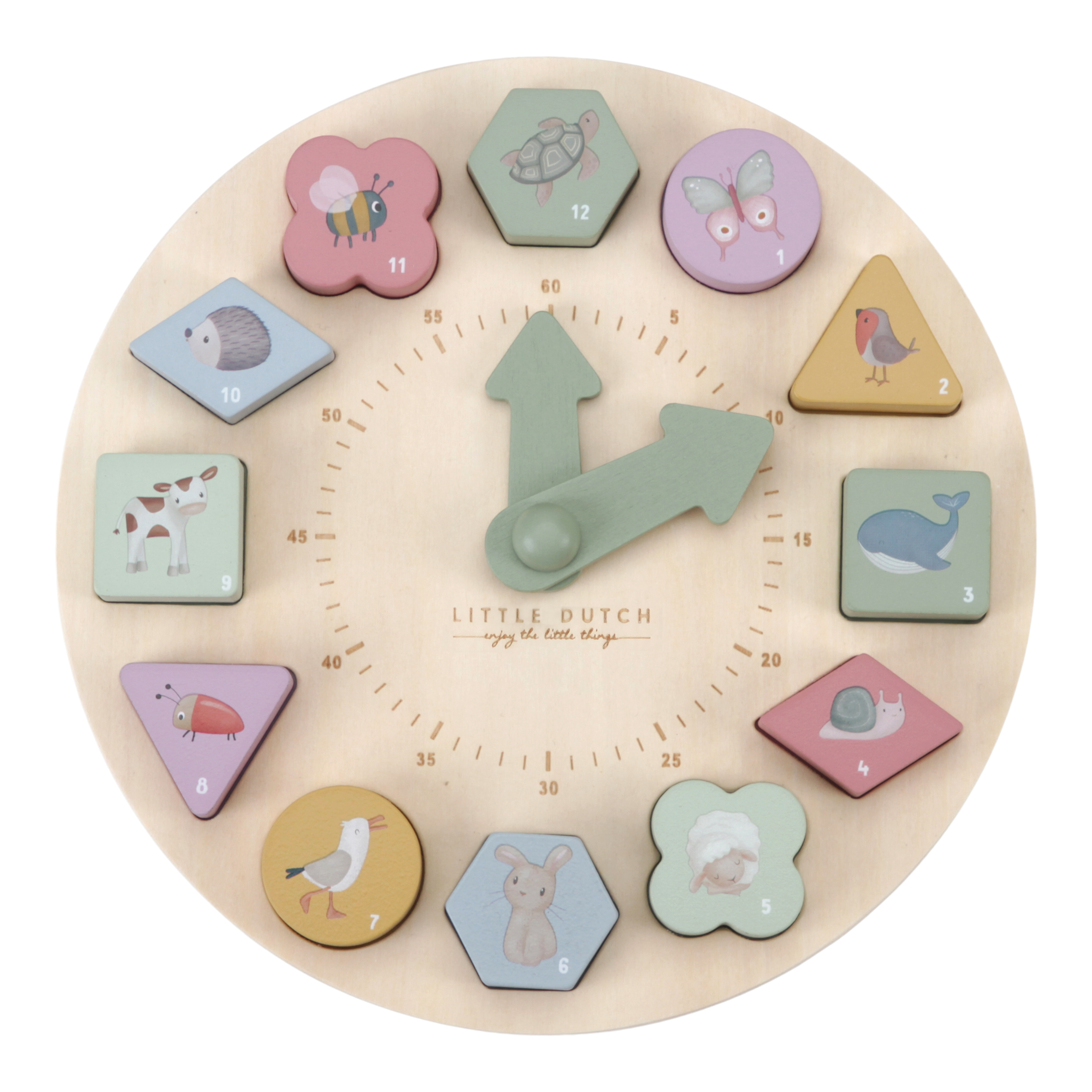 Holz Puzzle-Uhr Lernuhr (FSC) - Little Farm