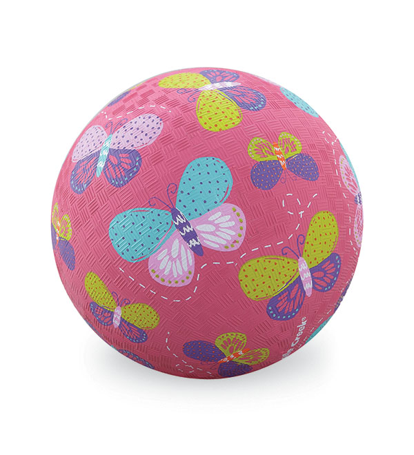 Naturkautschuk Ball Schmetterlinge rosa Ø 13 cm