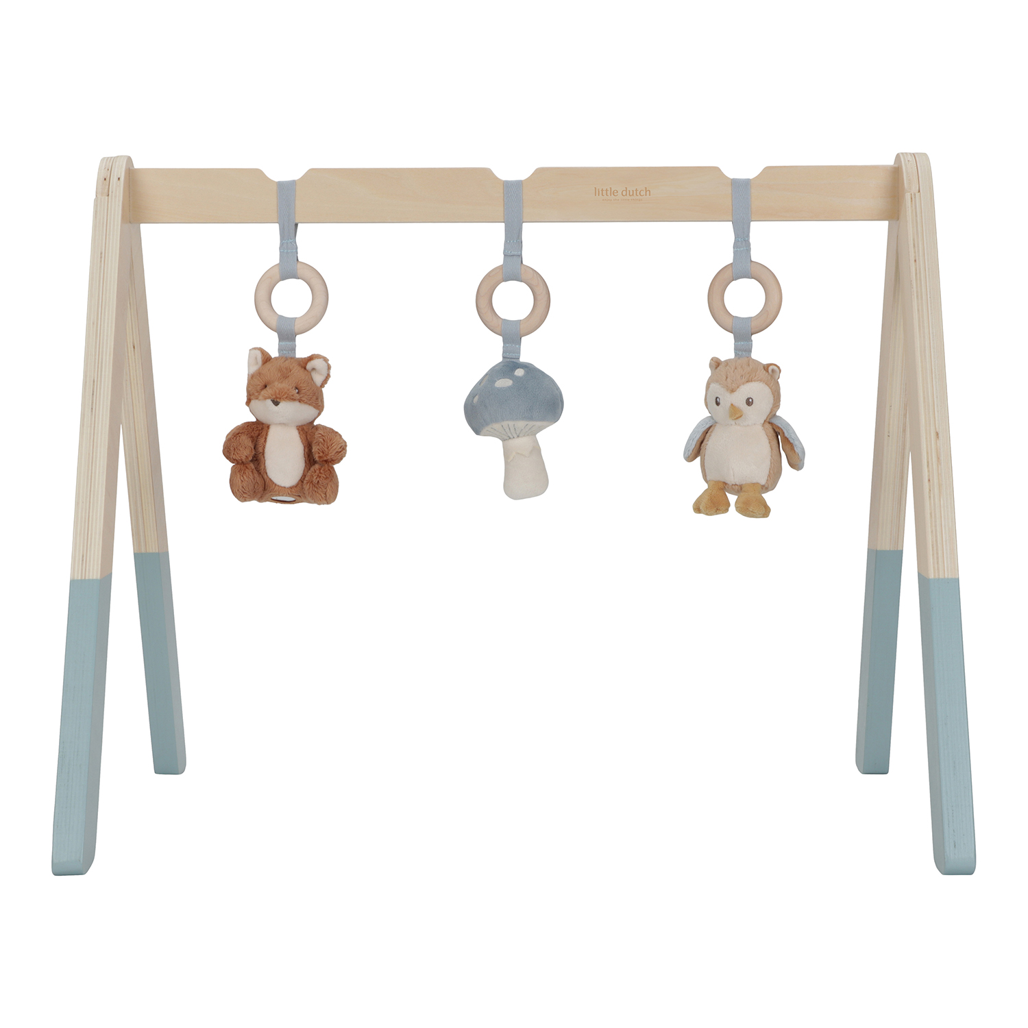 Holz Baby-Gym Spieltrapez mit Stoff Anhänger - Forest Friends