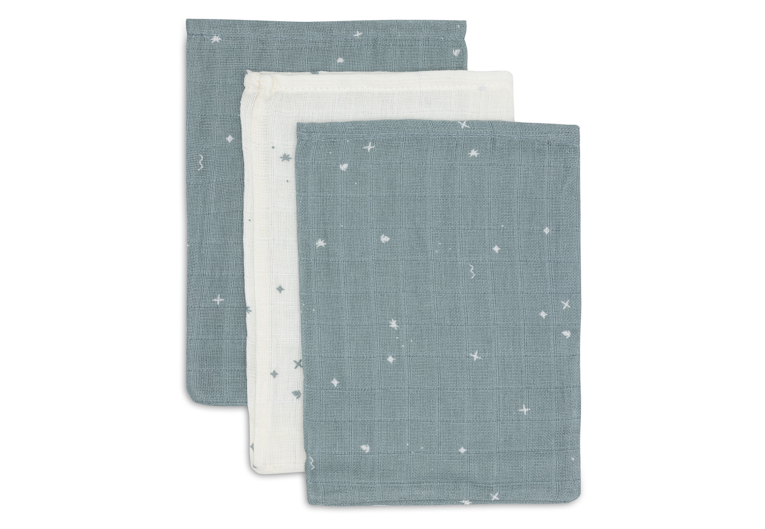 Waschlappen / Waschhandschuhe 3er Set - Twinkling sea green (15x20 cm)