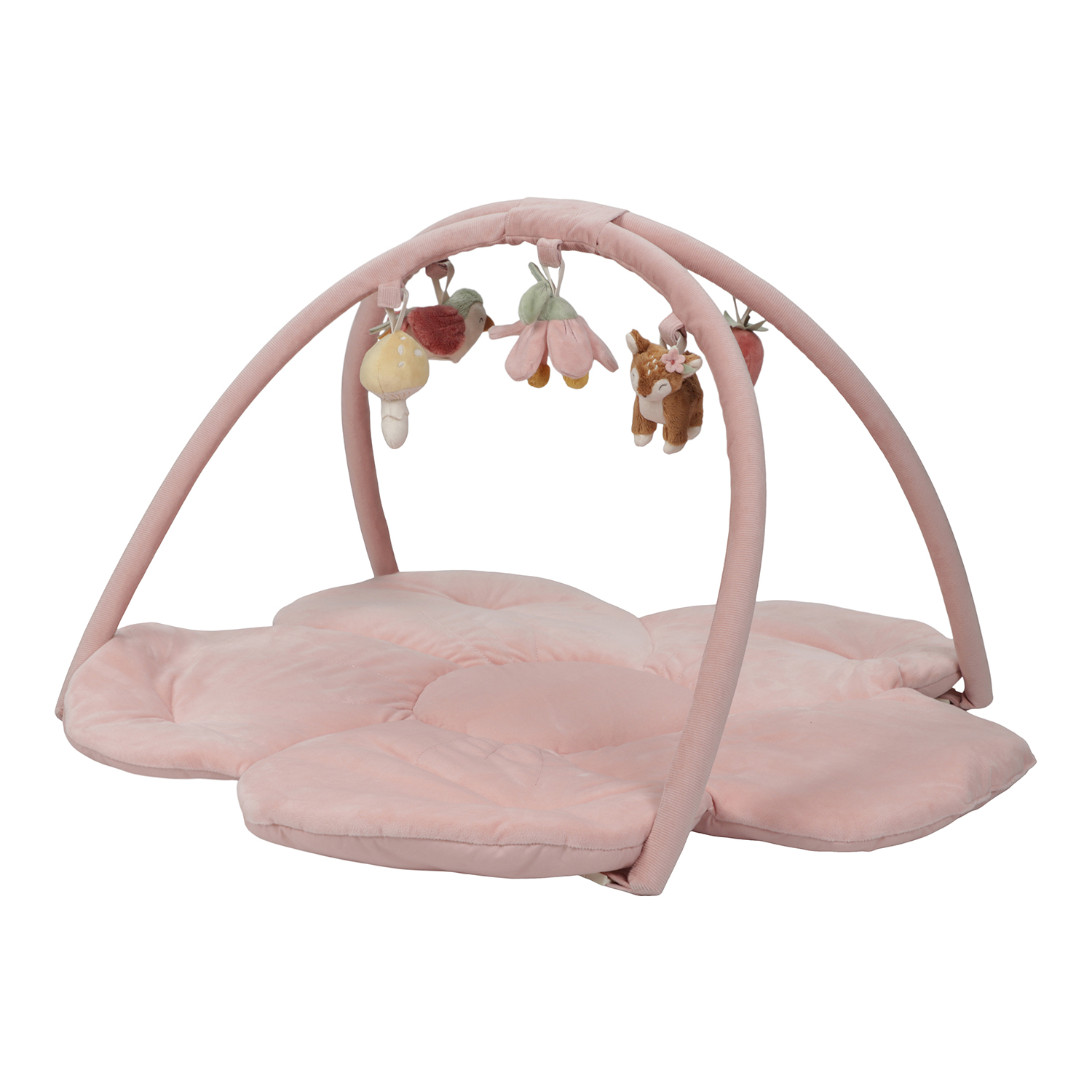 Krabbeldecke mit Spielbogen - Fairy Garden rosa