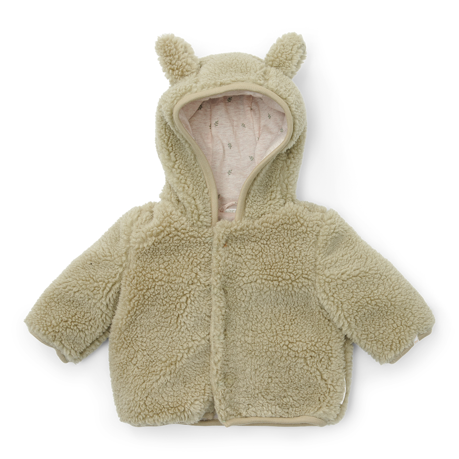 Jacke Teddyfell - Newborn Winter soft green (Gr. 50/56)