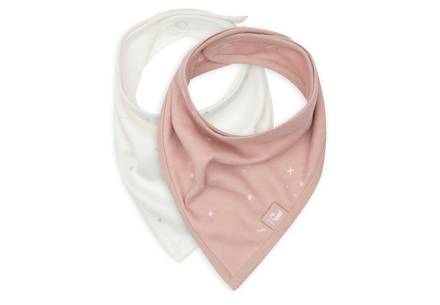 Bandana Lätzchen Halstuch 2er Set - Twinkling wild rose 